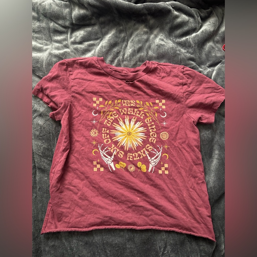 Maroon Vans shirt